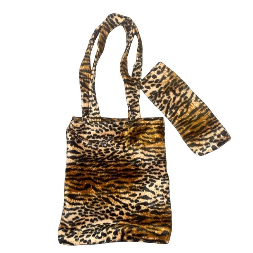Animal Print Mini Handbag Brown Black Y2K